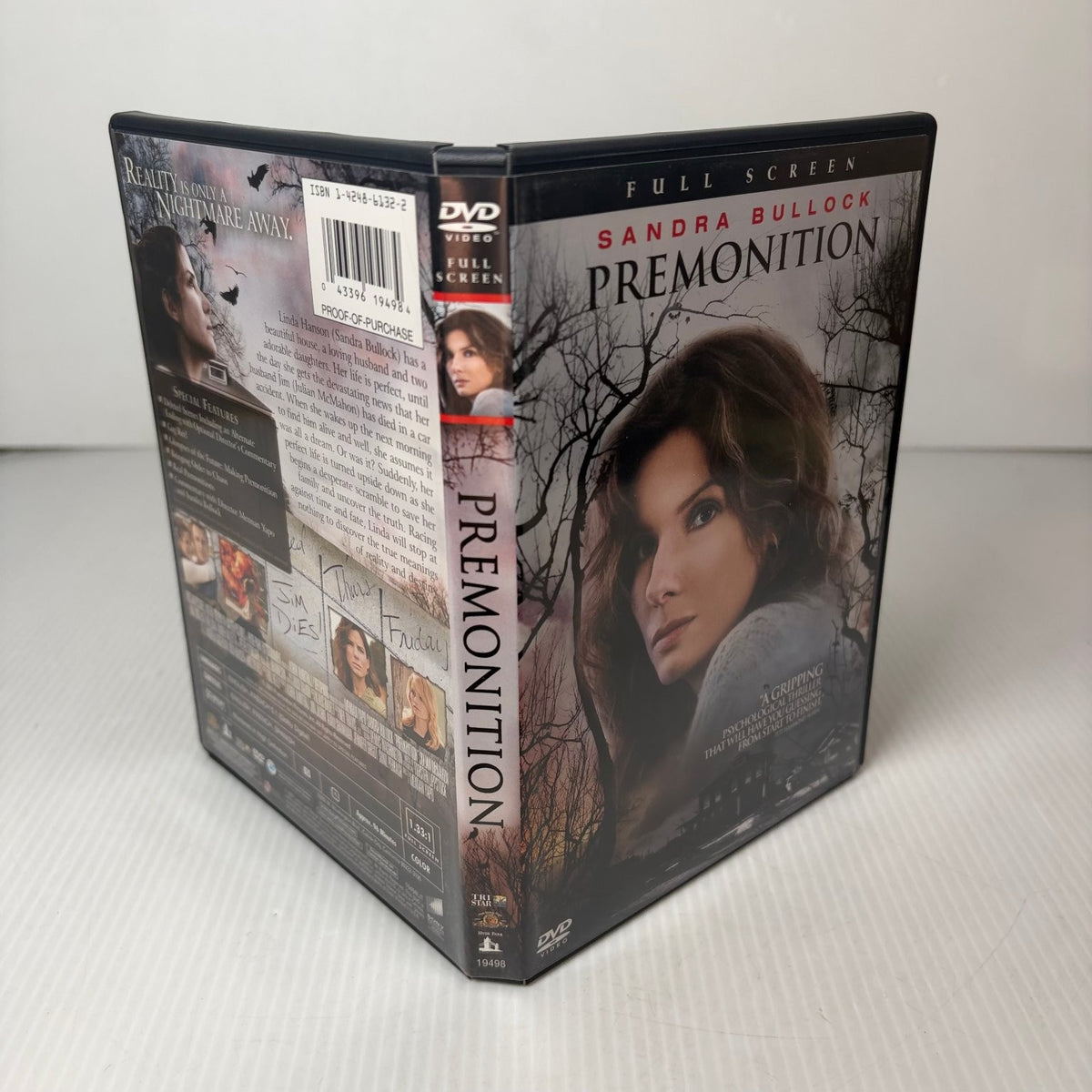 Premonition DVD 2007 Full Screen Sandra Bullock Psychological Thriller