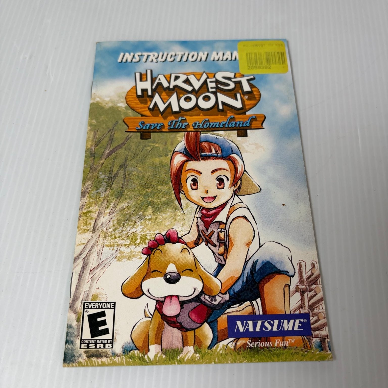 Harvest Moon Save The Homeland Manual PS2 PlayStation 2 Instruction Guide