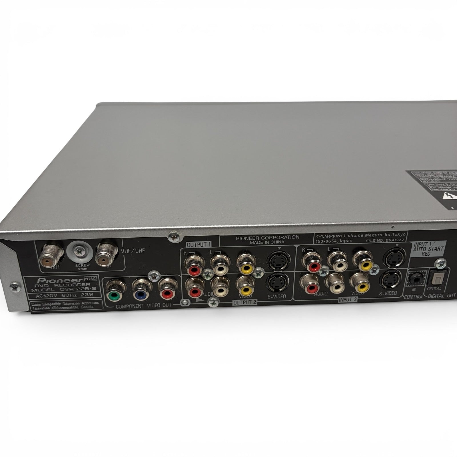 Pioneer DVR-225-S DVD Recorder w/ Remote & Manual AS IS (No Power)