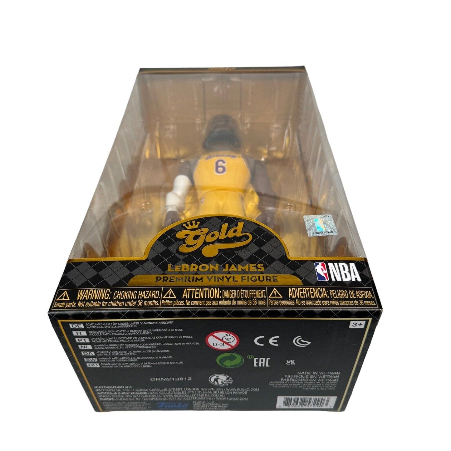 Funko Gold 12" Lebron James Premium Vinyl Figure Collectible Yellow Lakers