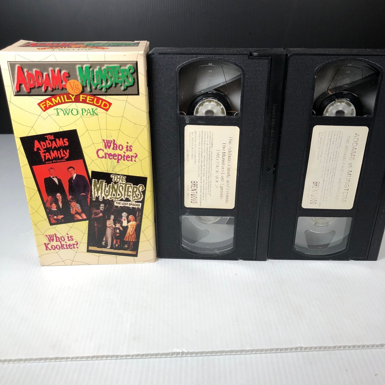 Addams vs Munsters Family Feud VHS 1994 Comedy Two Pak Brentwood