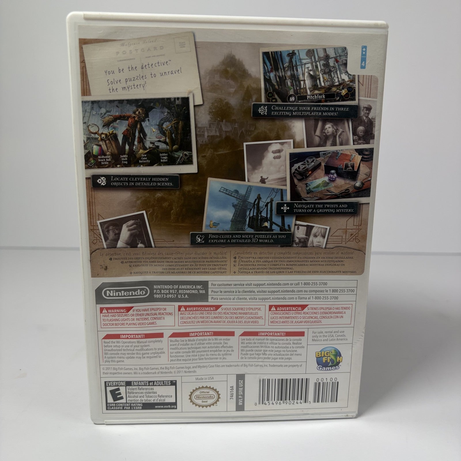 Mystery Case Files The Malgrave Incident Nintendo Wii Hidden Object Complete CIB