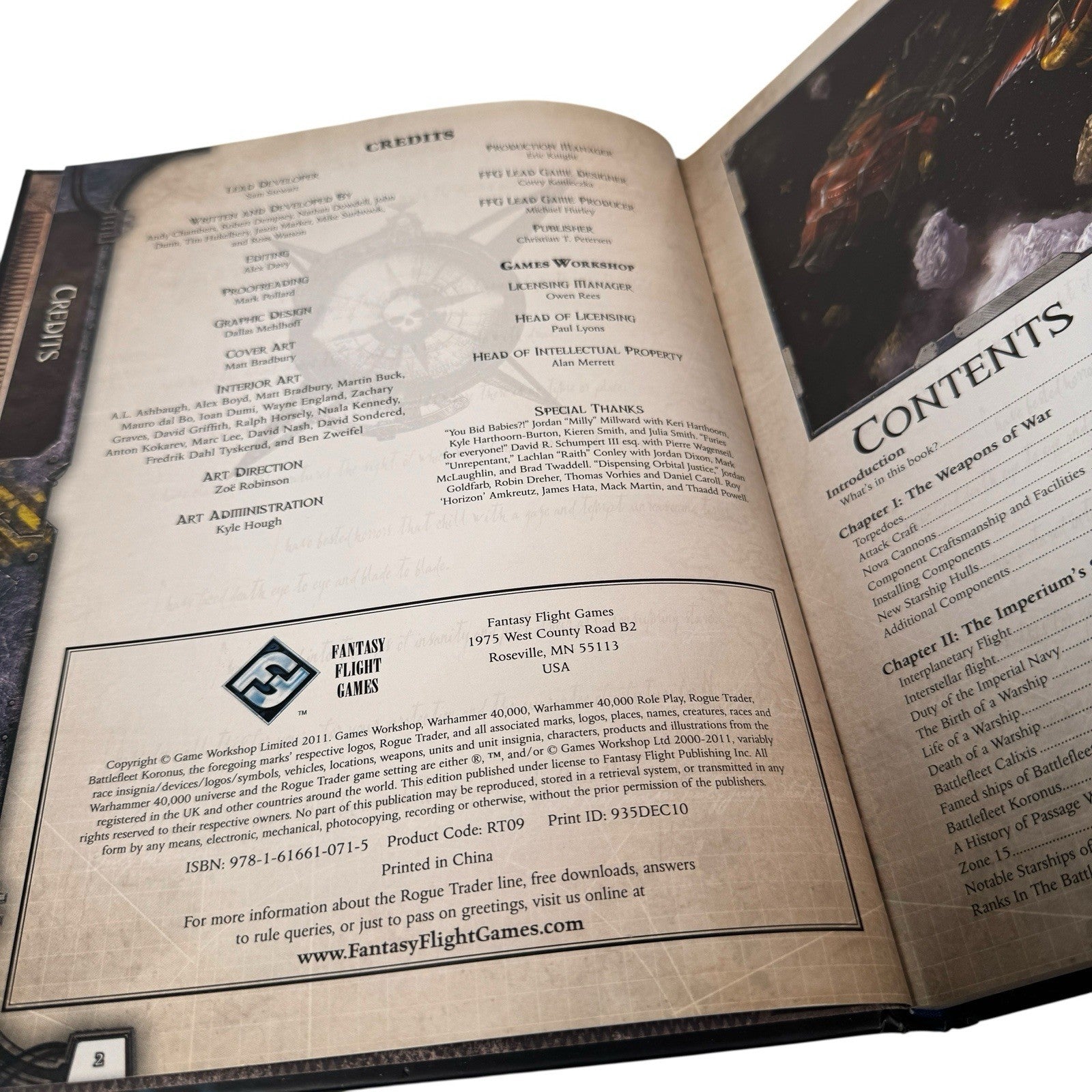 Warhammer 40K Rogue Trader Battlefleet Koronus Roleplaying Rulebook Hardcover
