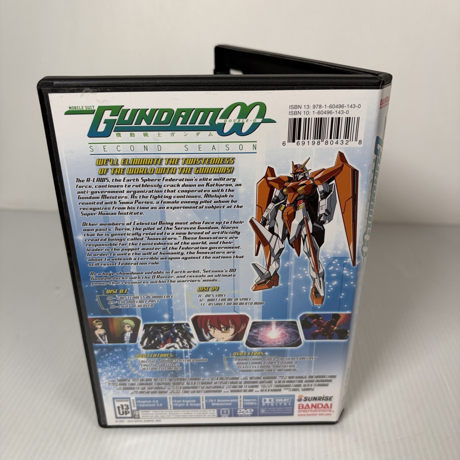 Mobile Suit Gundam 00 Second Season Part 3 DVD Bandai Entertainment Region 1