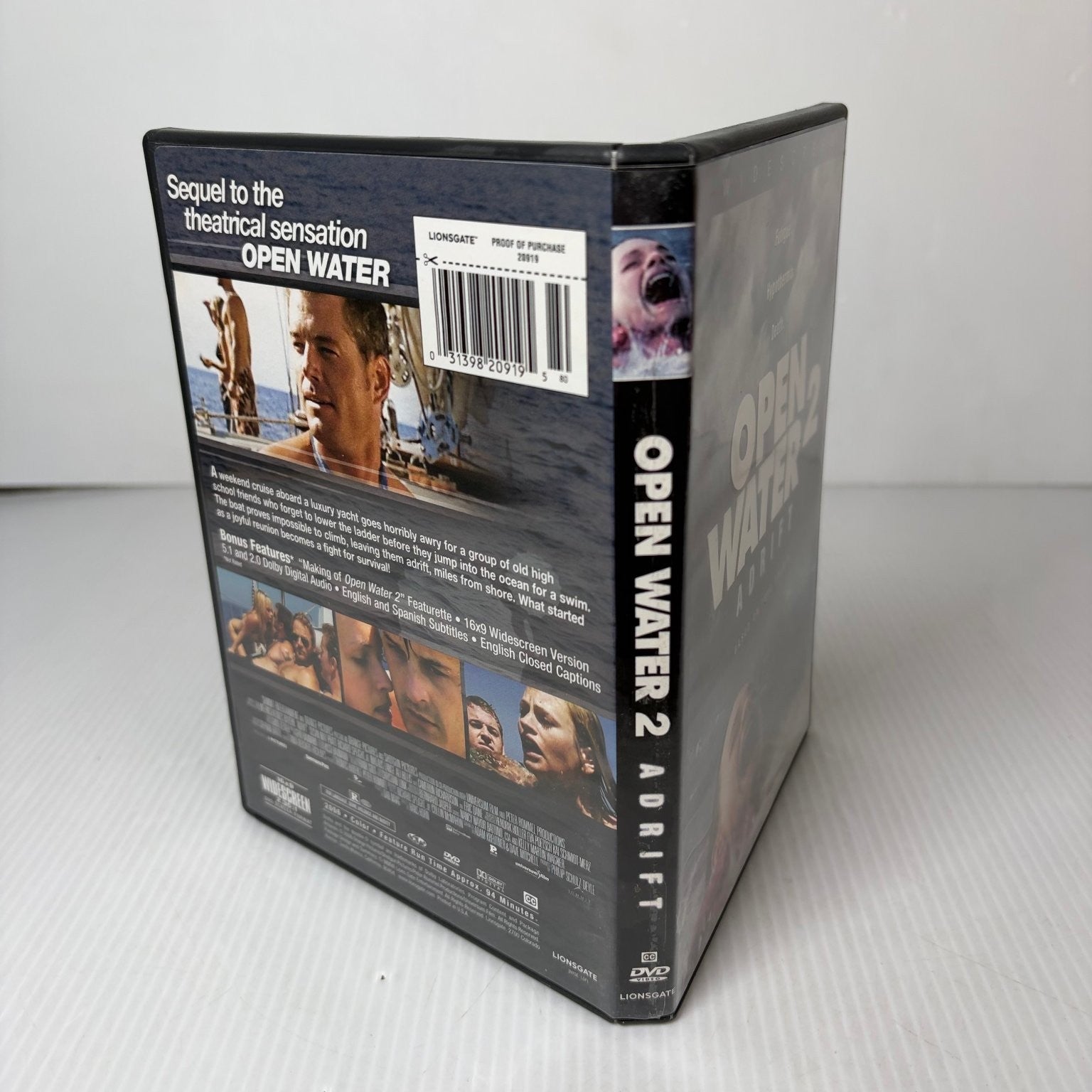 Open Water 2 Adrift DVD (2006) Widescreen Hans Horn, Eric Dane, Susan May Pratt