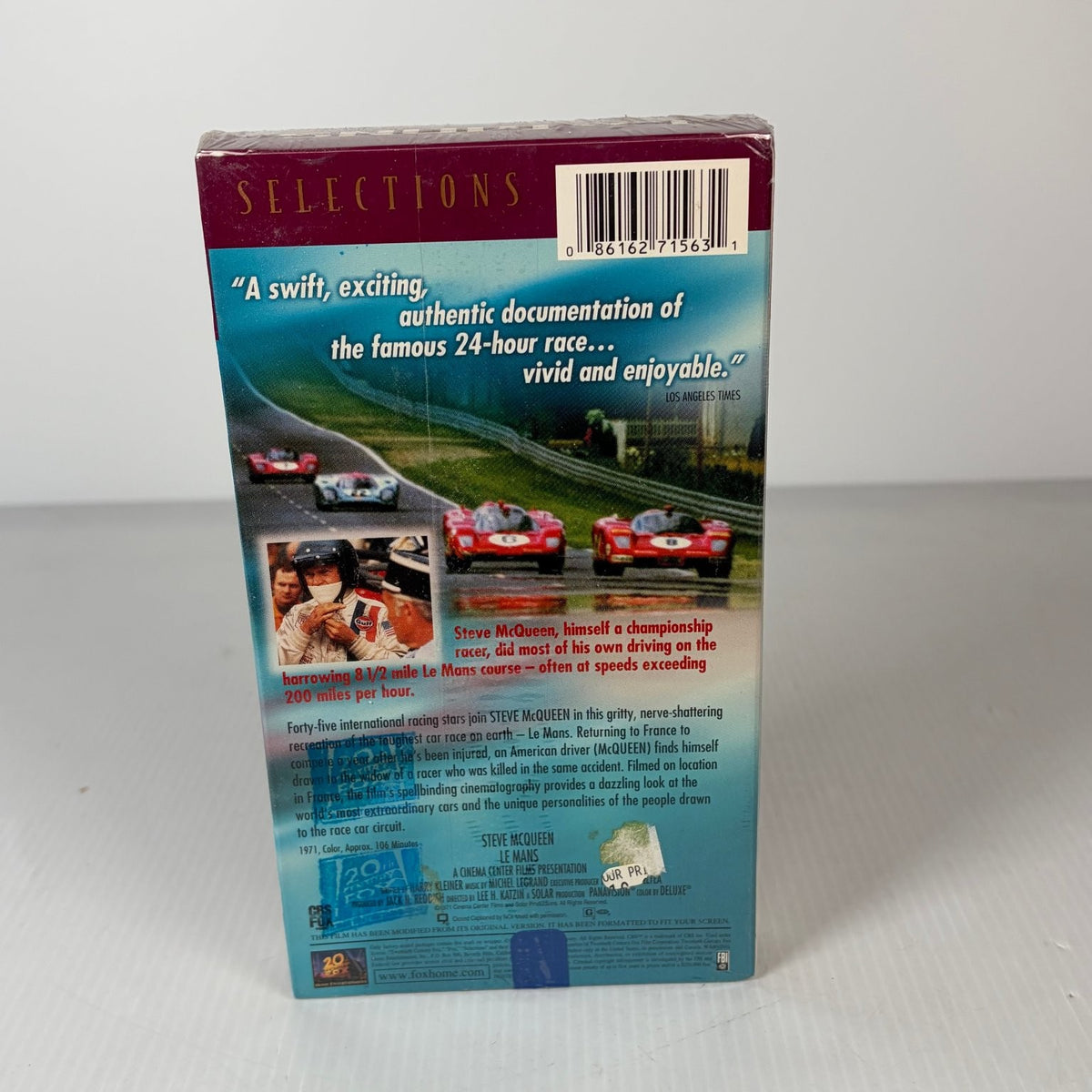 Le Mans VHS 1971 Steve McQueen Racing 20th Century Fox Selections Sealed