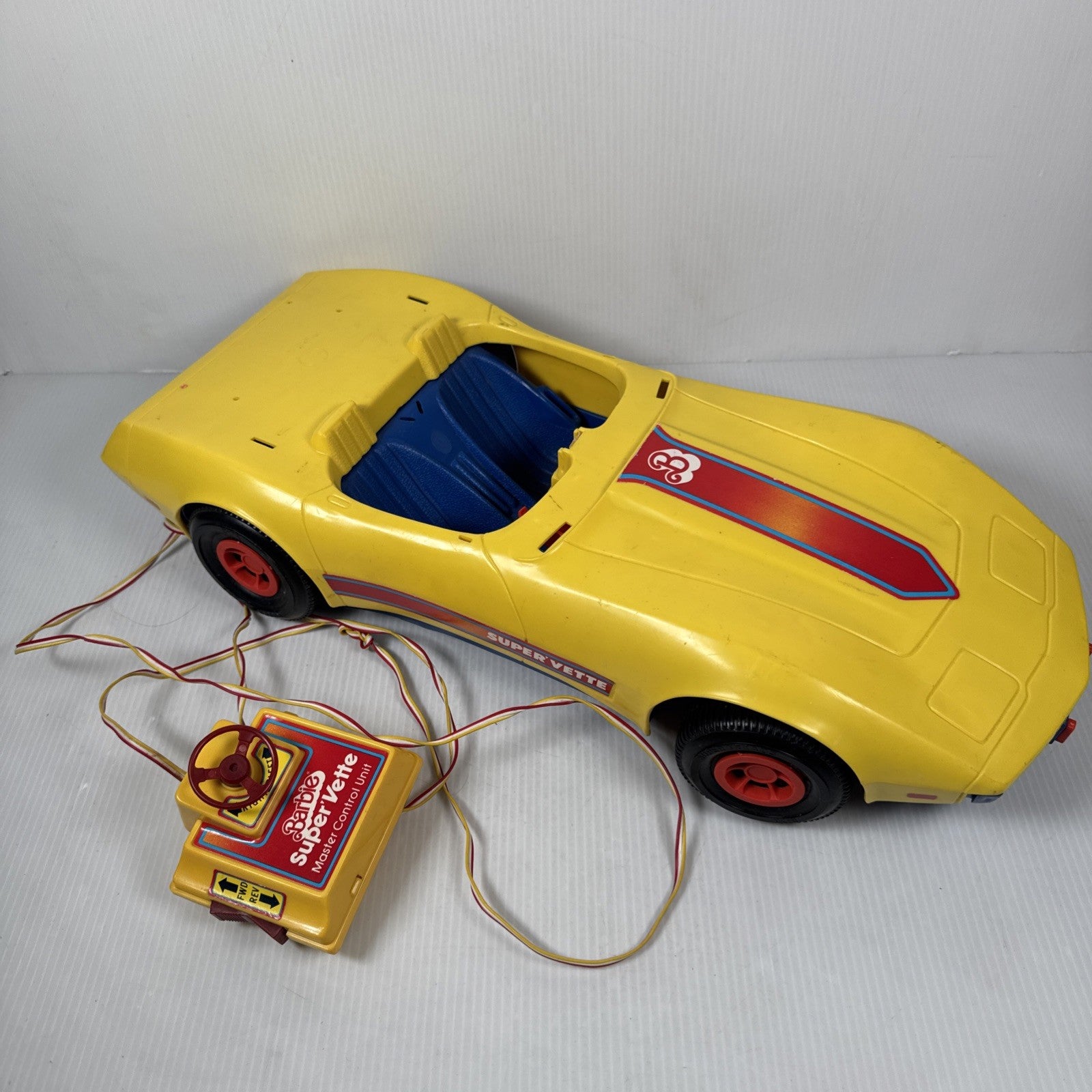 VTG 1979 Yellow Barbie Super ‘Vette Corvette Remote Controlled AS IS For Parts