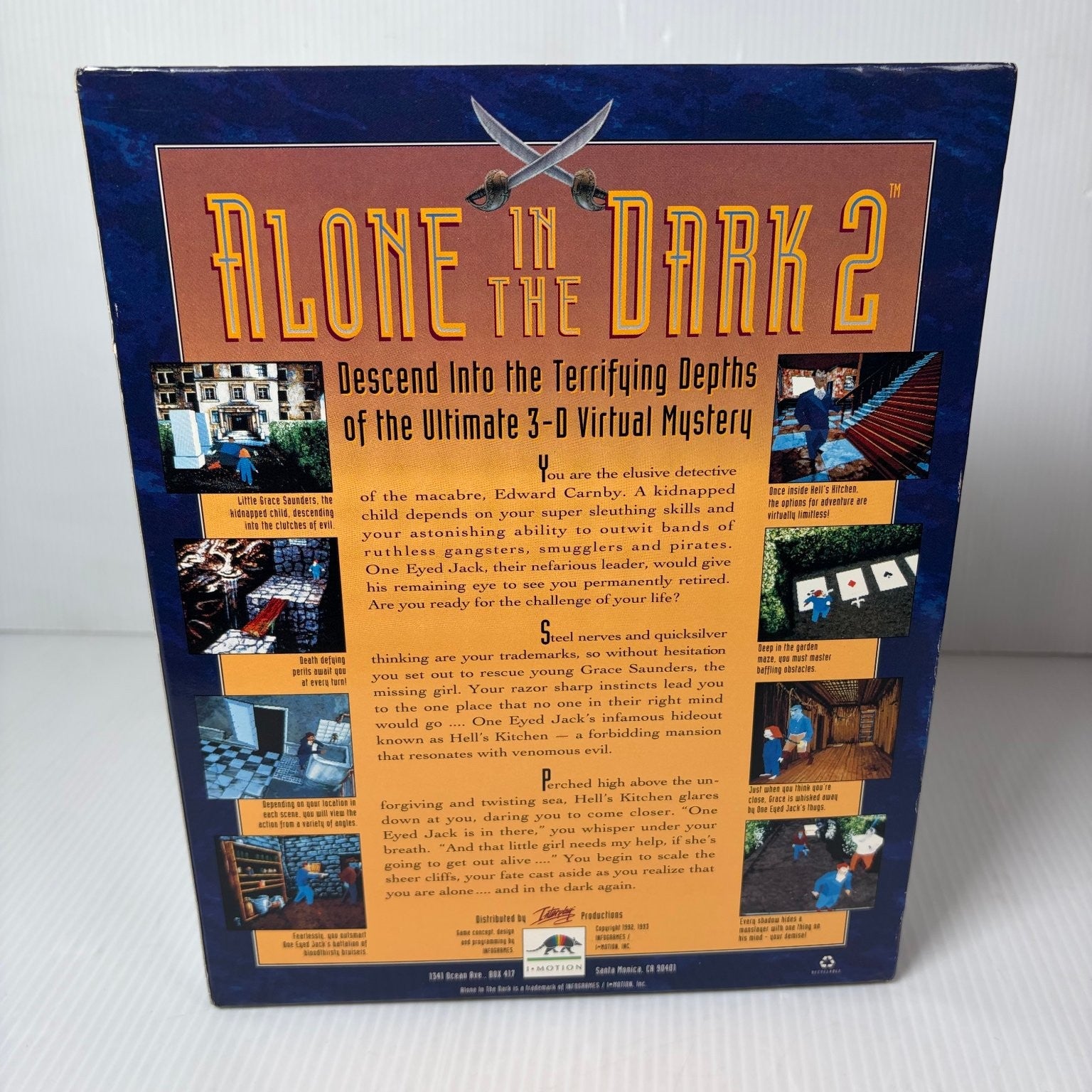 Alone in the Dark 2 Big Box PC CD-ROM w/  Alone in Dark 1 Adventure Game Horror