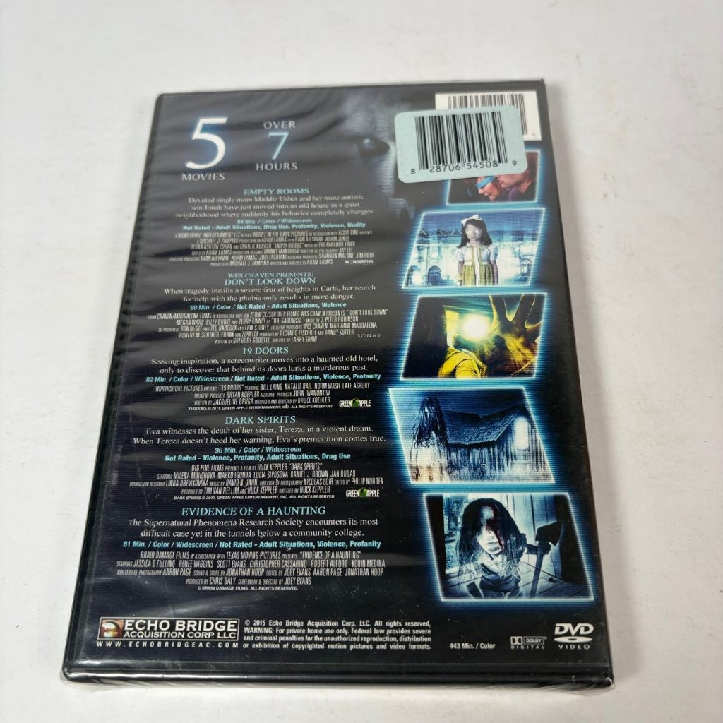 Empty Rooms DVD Horror 5 Movie Collection Wes Craven Don't Look Down Echo Bridge