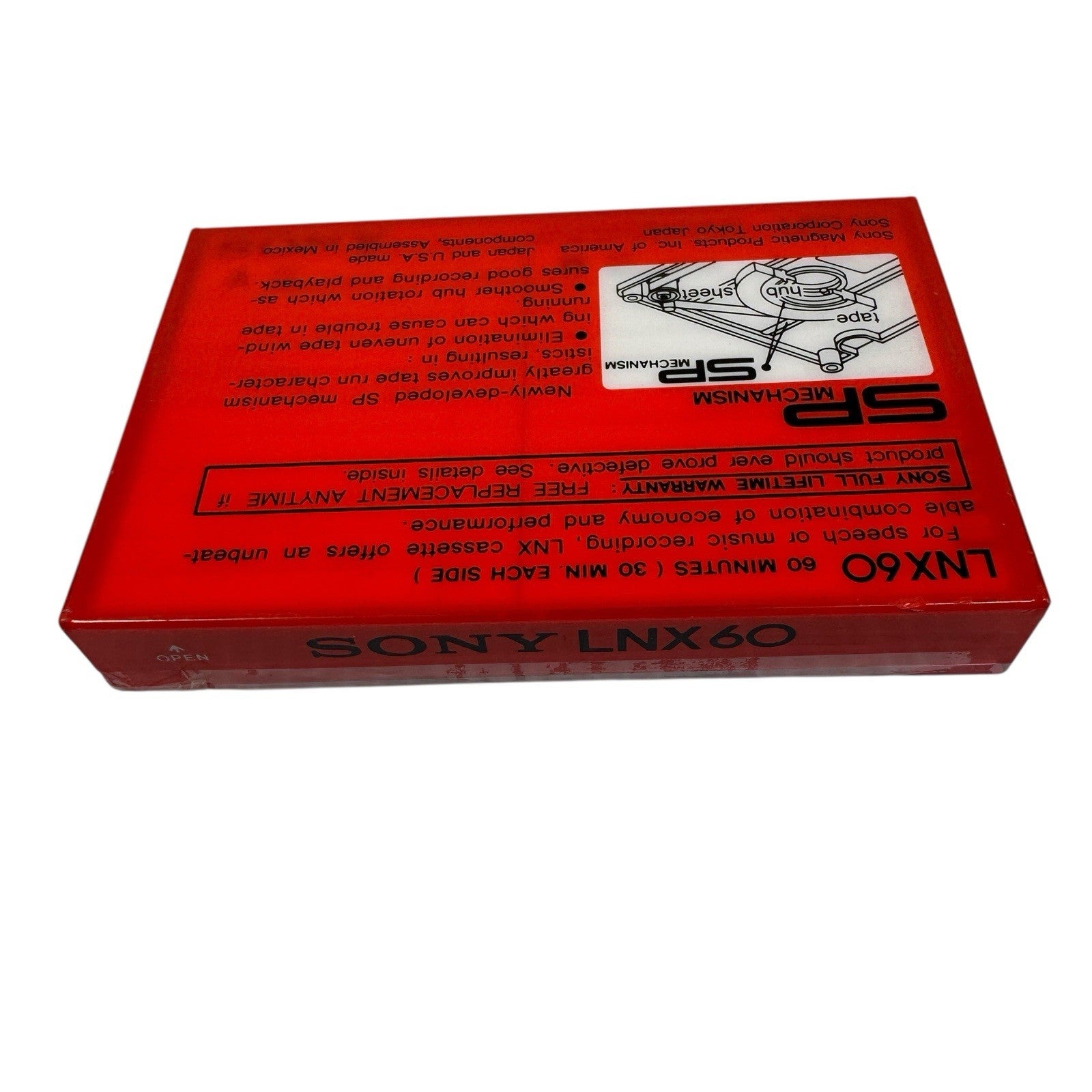 SONY  LNX  60   TYPE I   BLANK CASSETTE TAPE (1) (SEALED)