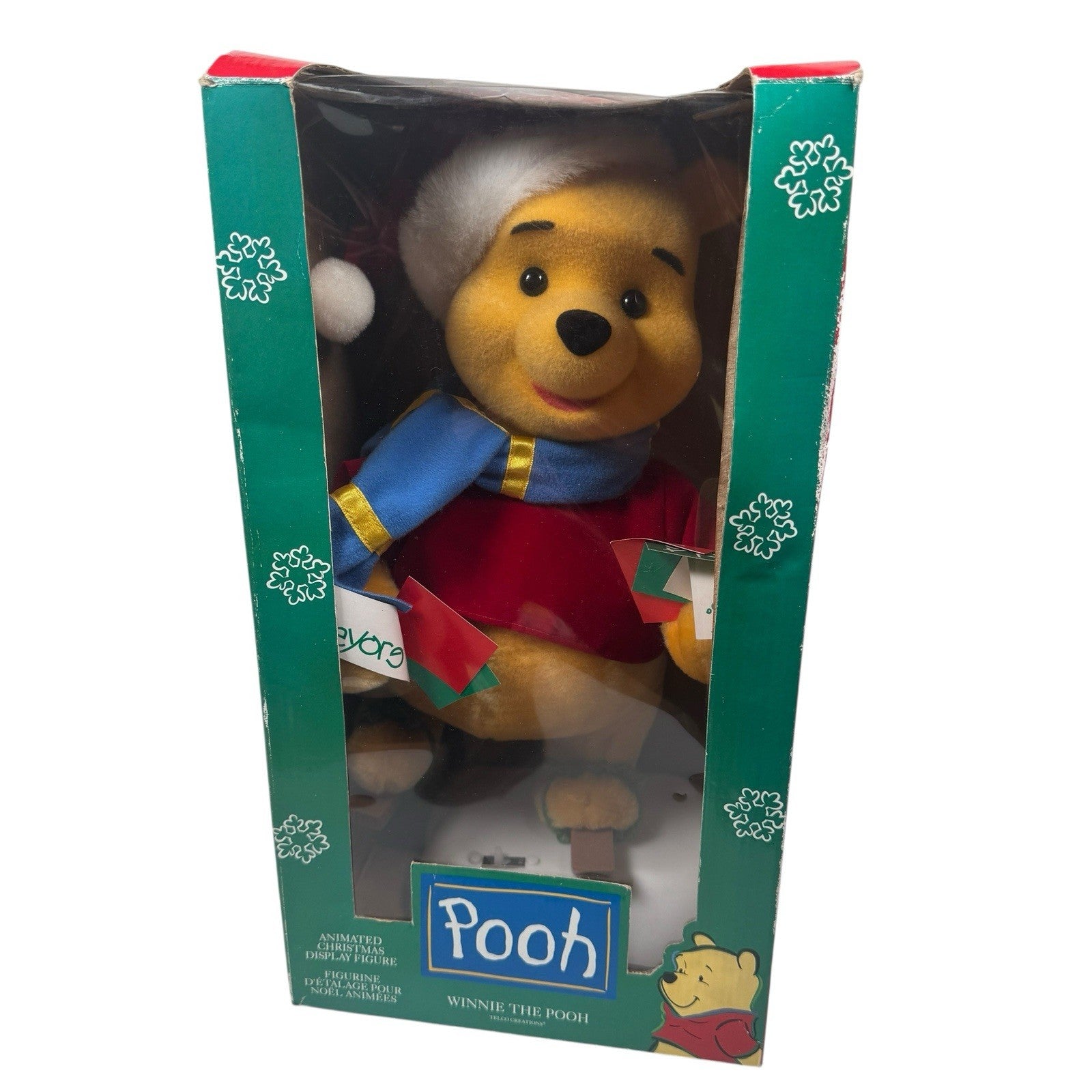 VTG Telco Winnie The Pooh Motion-ette Animated Christmas Display Figure Working