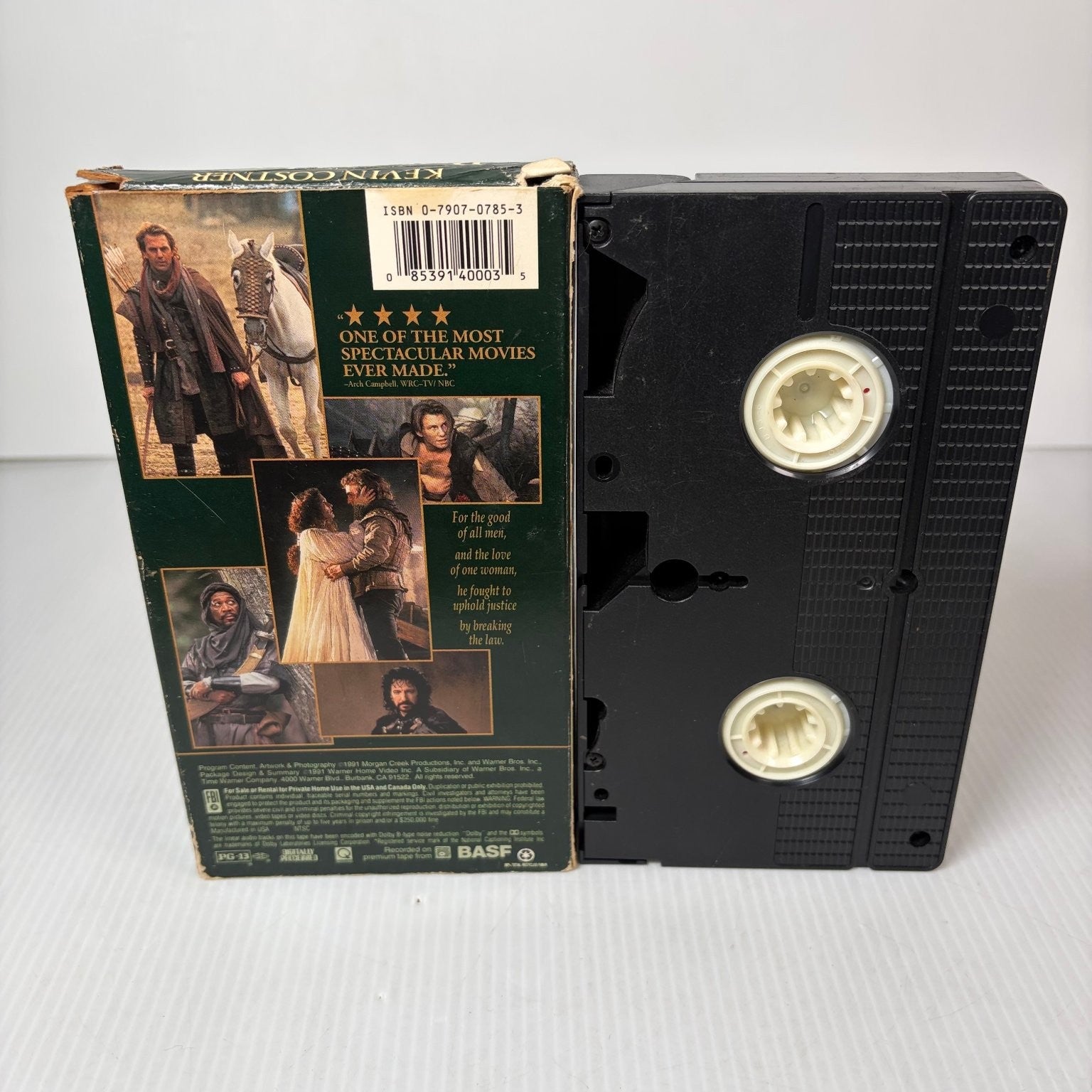 Robin Hood Prince of Thieves VHS 1991 Adventure Kevin Costner Warner Home Video
