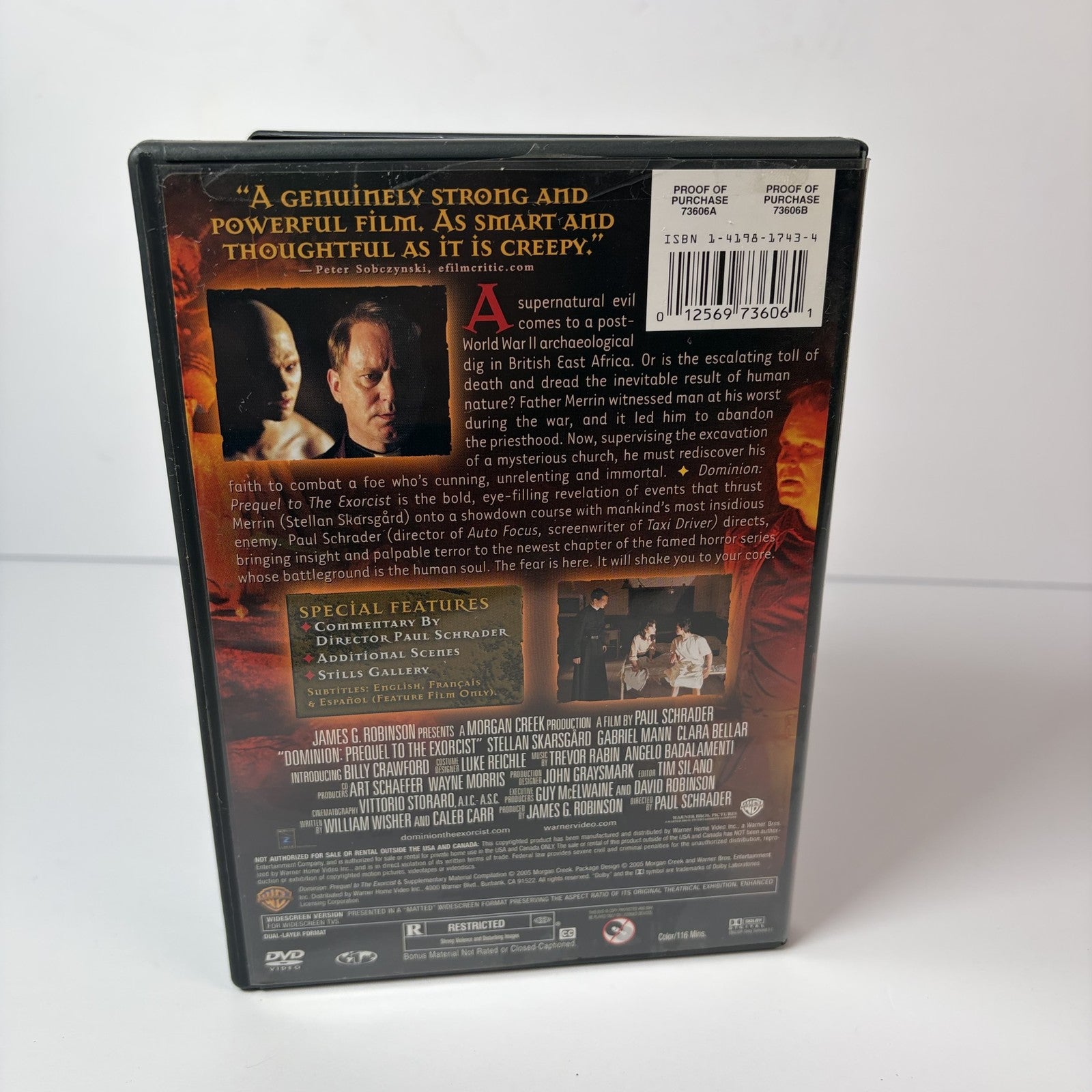 Dominion: Prequel to The Exorcist DVD Widescreen Paul Schrader Horror Film
