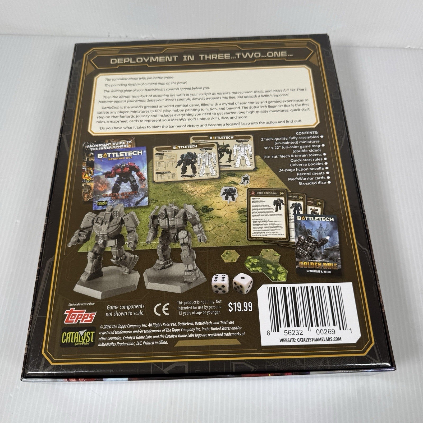 Battletech Beginner Box Armored Combat Board Game by Catalyst (Incomplete)