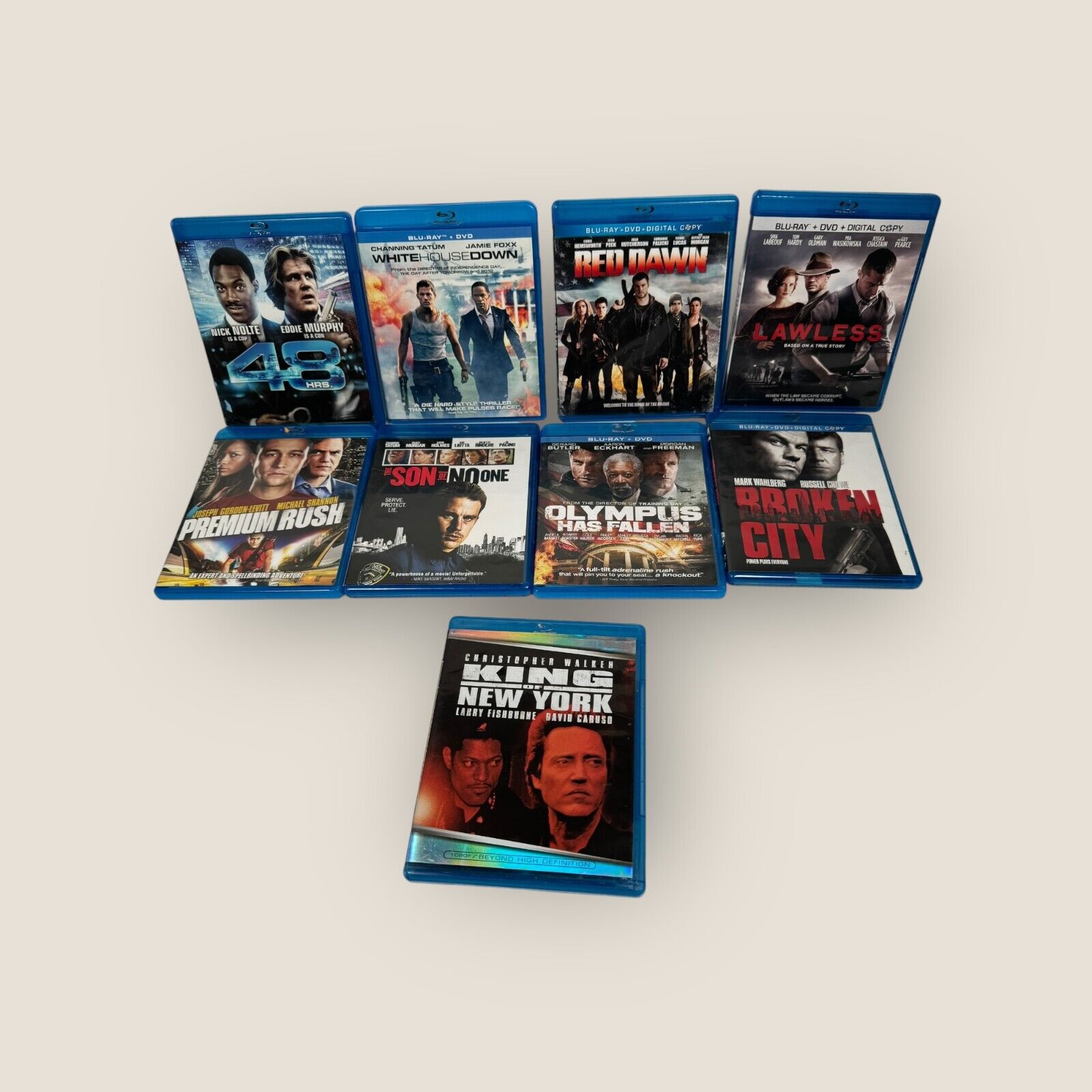 Lot of 9 Cop & Government Action Blu-ray Movies 48 Hours, Red Dawn & More