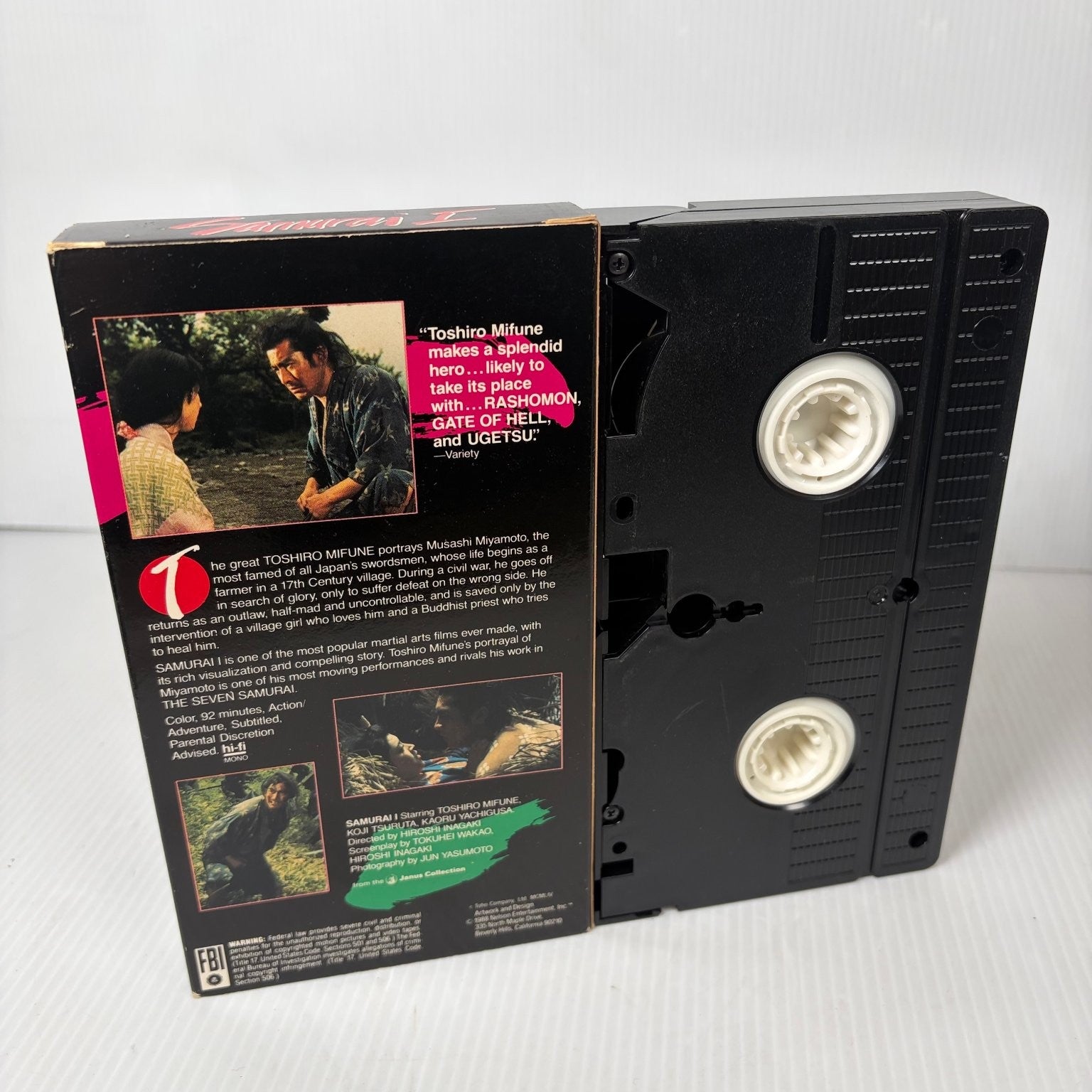 Samurai I VHS 1954 Japanese Action Adventure Toshiro Mifune Nelson