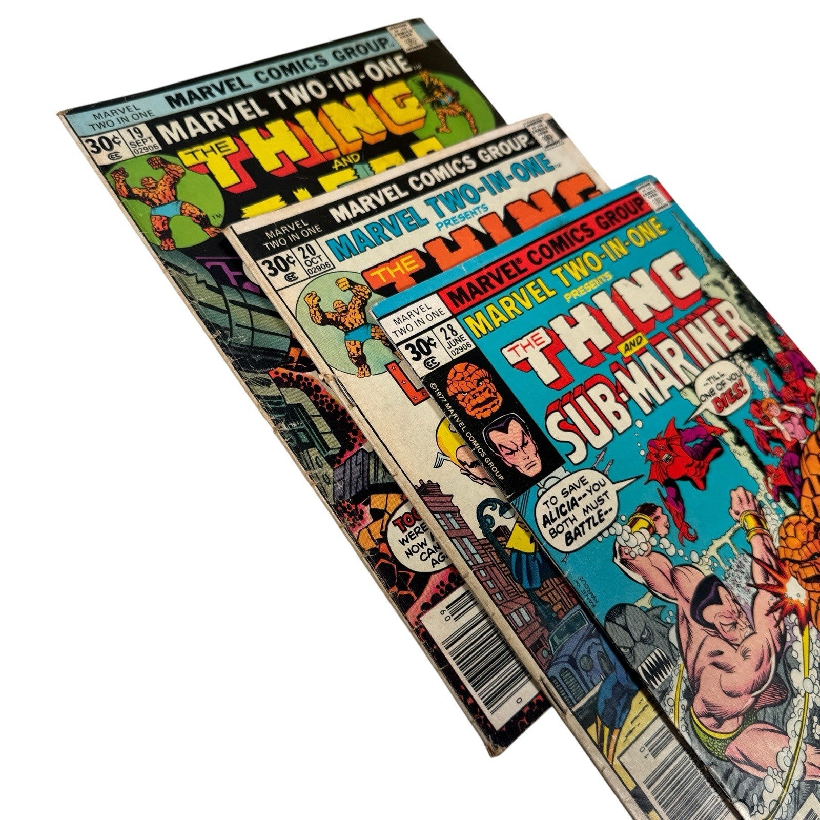 The Thing Marvel Two-In-One Lot of 10 Issues 16-20, 28, 55, 58, 60, 61