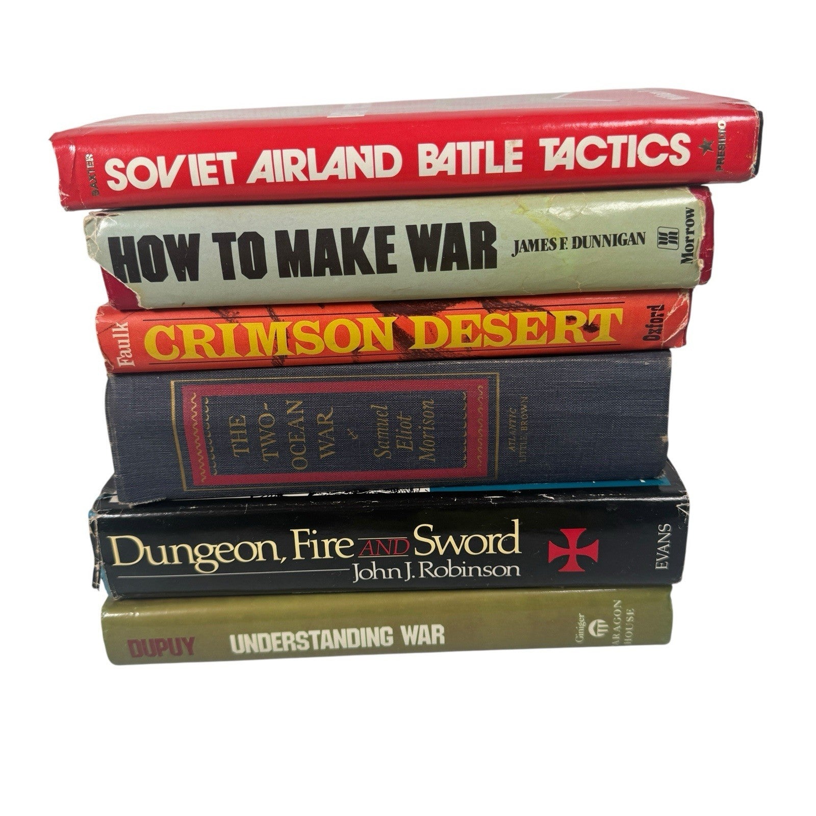 Lot Of Vintage Hardcover War Books Soviet Airland Battle, How To Make War +More