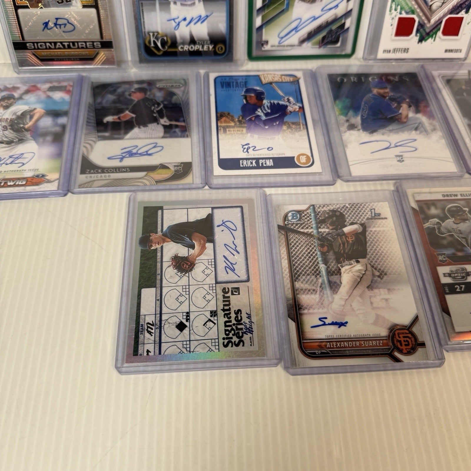 Lot Of 12 Baseball Autograph & Relic Cards Ryan Jeffers, Erick Pena & More