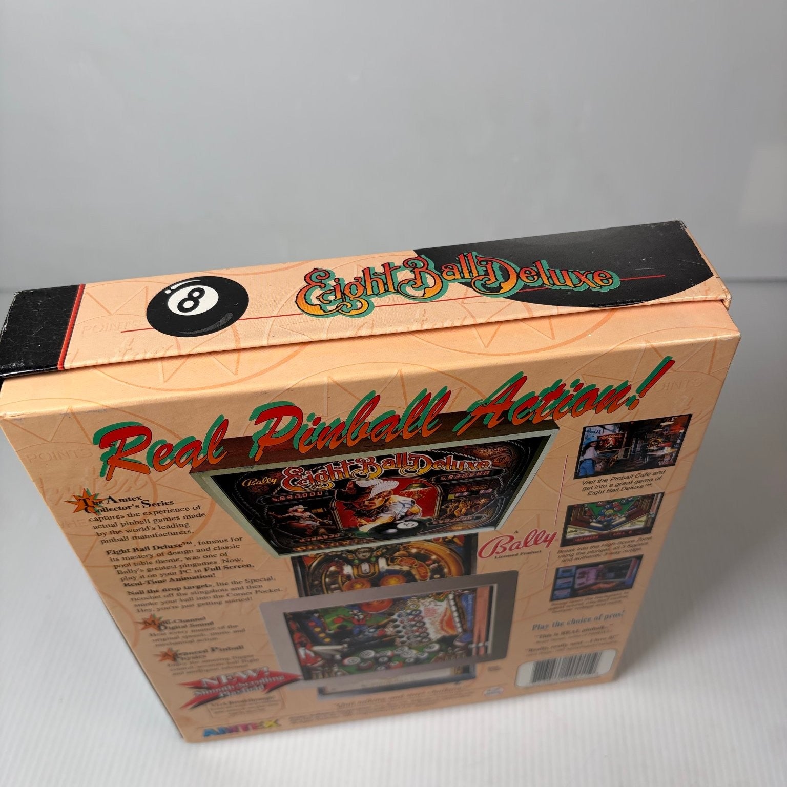 Eight Ball Deluxe Pinball IBM PC Video Game Amtex Bally Classic Complete