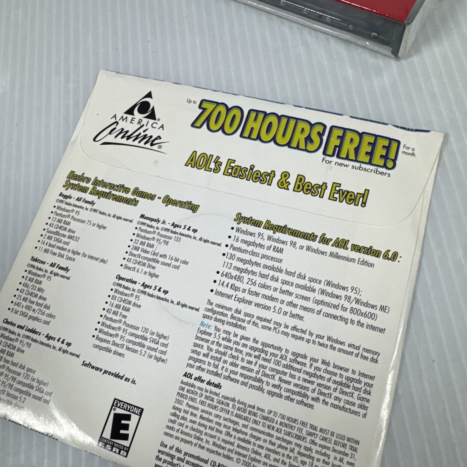 Lot Of 7 AOL Installation Discs V. 7.0, 9.0 Optimized, 9.0 Security Some Sealed