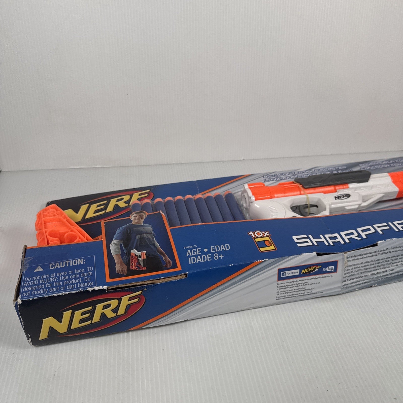 Nerf SharpFire 6-in-1 Convertible N-Strike Blaster A9315 Full Set With Darts