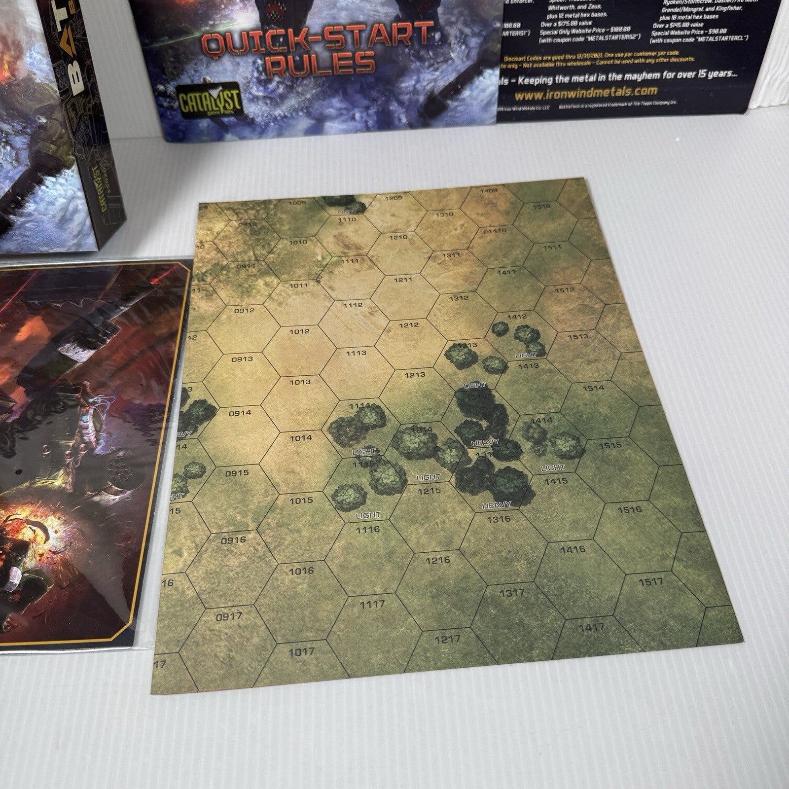 Battletech Beginner Box Armored Combat Board Game by Catalyst (Incomplete)
