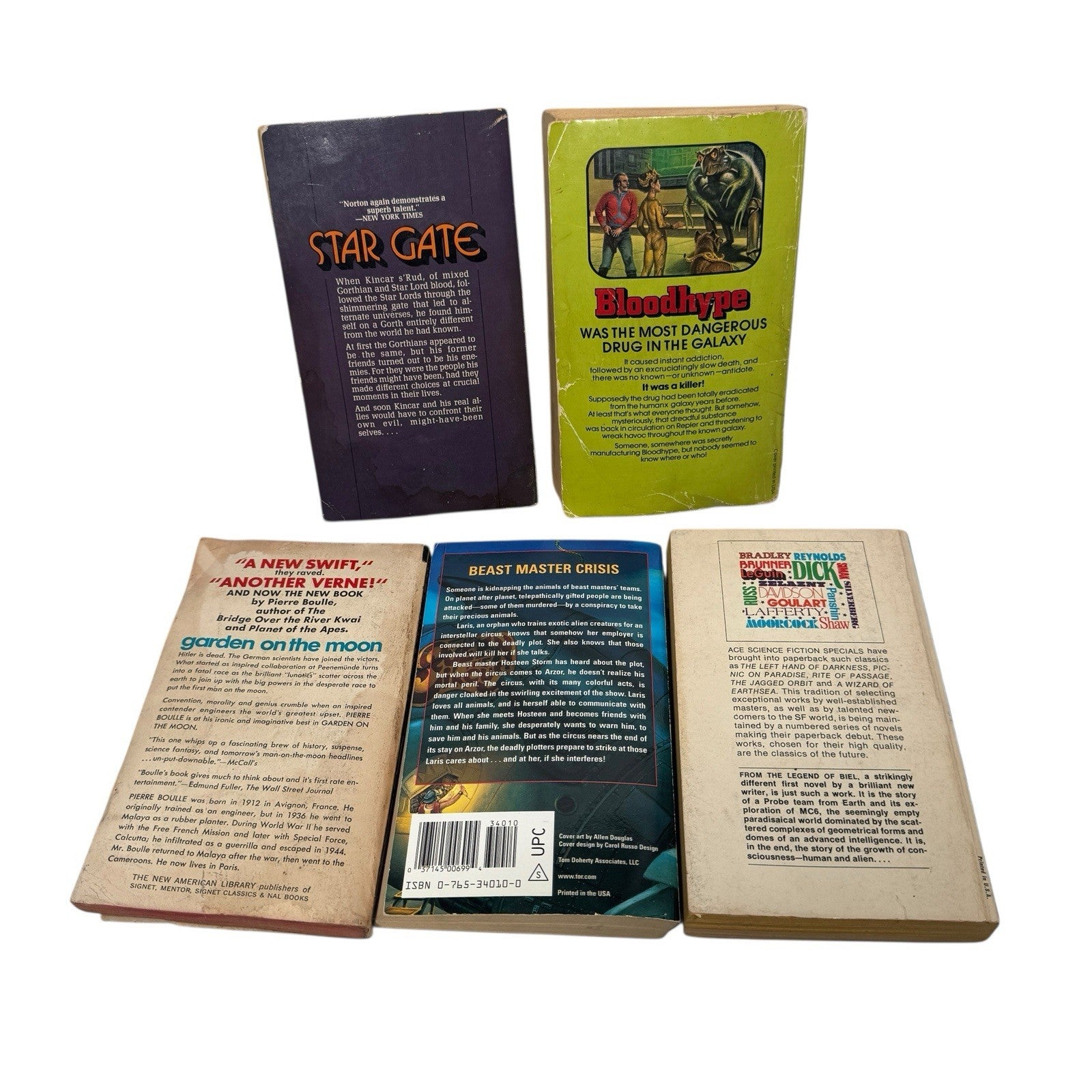 Lot Of 5 Vintage Sci-Fi Paperback Novels Garden On The Moon 1st Print & More