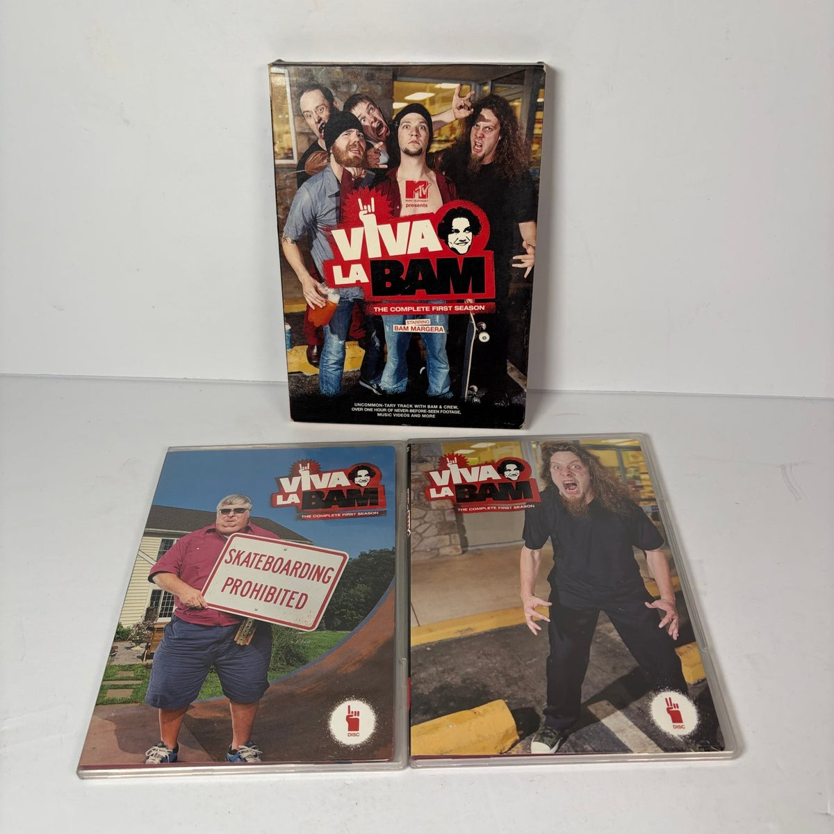Viva La Bam: The Complete First Season (DVD, 2004) Starring Bam Margera MTV Box