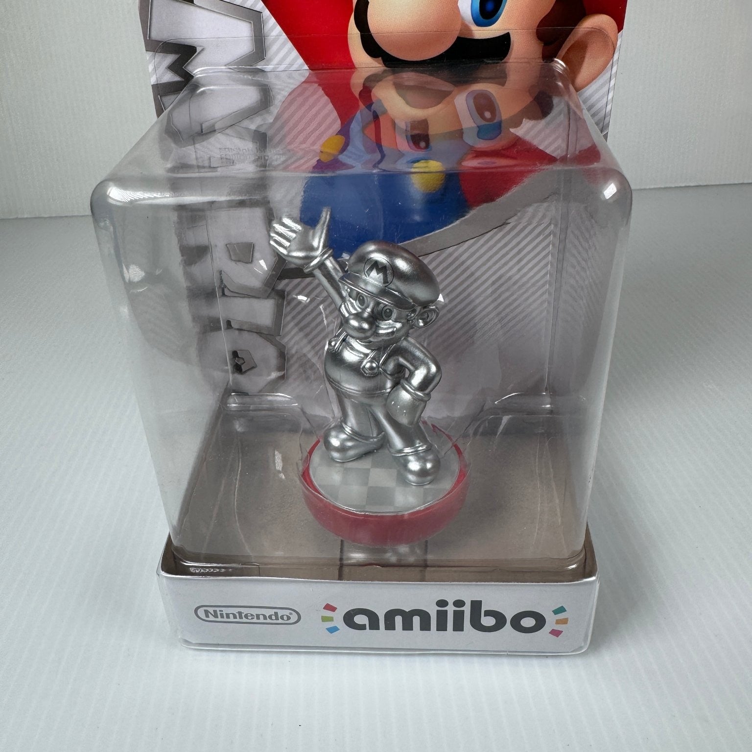 Nintendo Super Mario Series Mario Silver Edition Amiibo Figure Wii U Switch