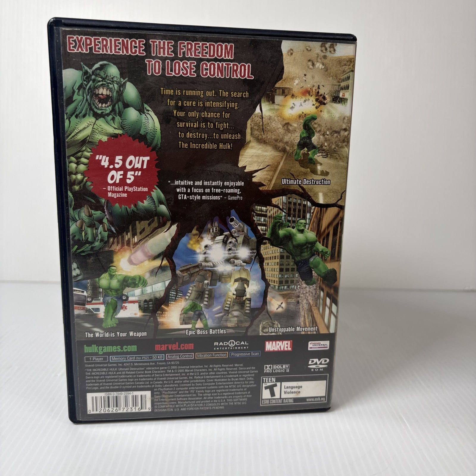 The Incredible Hulk: Ultimate Destruction - Sony PlayStation 2 PS2 Game Complete