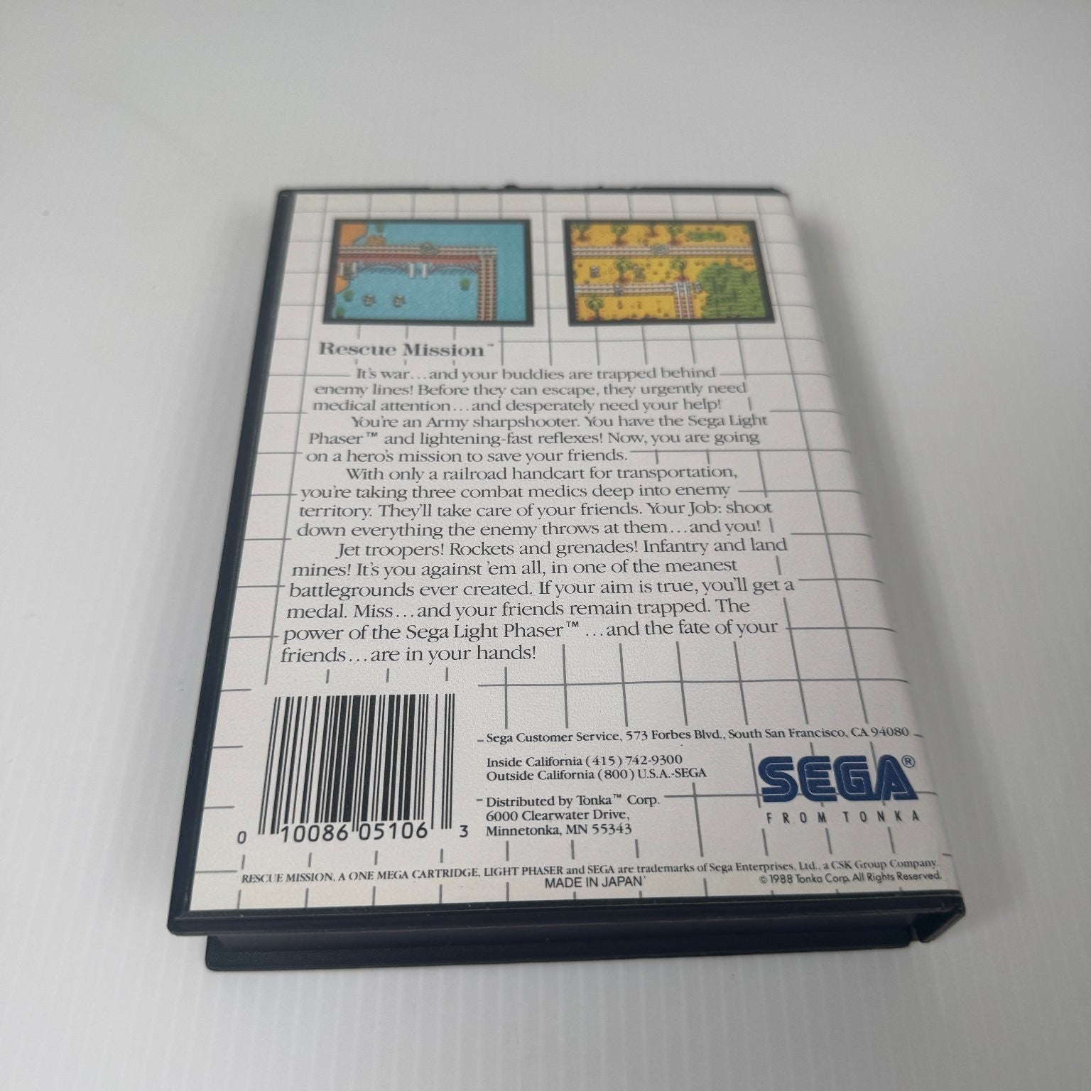 Rescue Mission Sega Master System Video Game Light Phaser Required Complete CIB