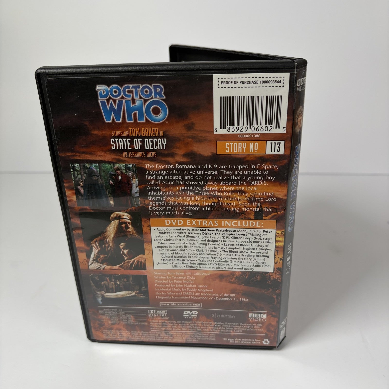 Doctor Who: State of Decay DVD Tom Baker The Fourth Doctor BBC Video 1974-1981