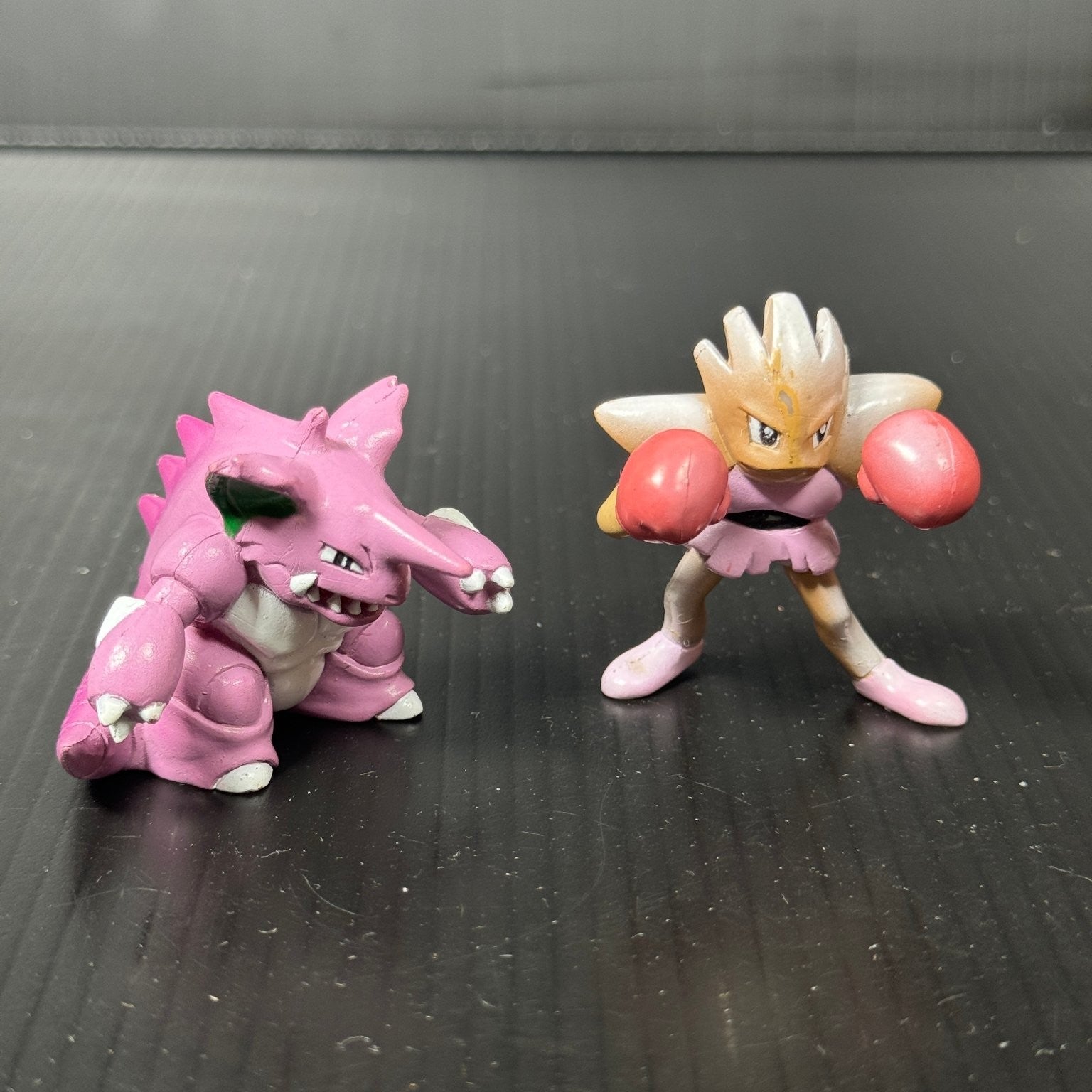 Vintage Tomy Hitmonchan & Nidoking Pokémon Mini Figures PVC Set
