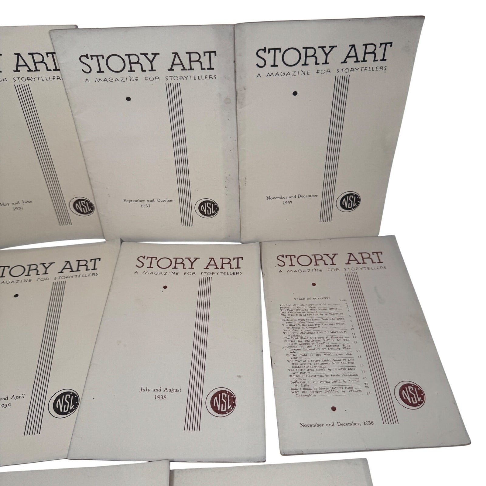 Story Art Magazine Mixed Lot (1937-1939) National Story League Altoona Pre-war