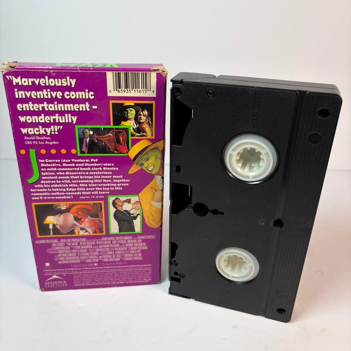 The Mask VHS 1994 Comedy Fantasy Jim Carrey New Line Home Video