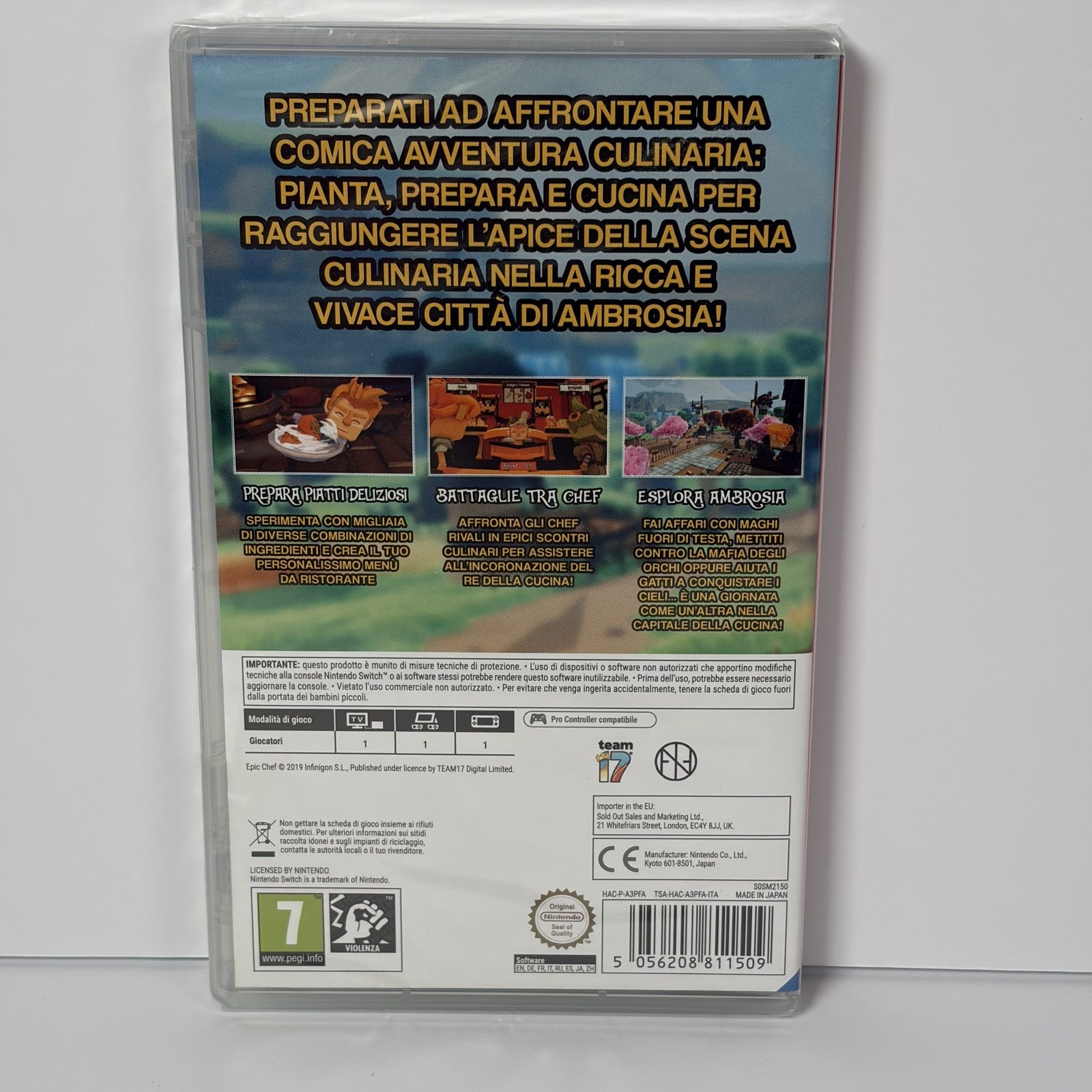 Epic Chef Nintendo Switch New & Sealed Italian Version Culinary Adventure PEGI 7