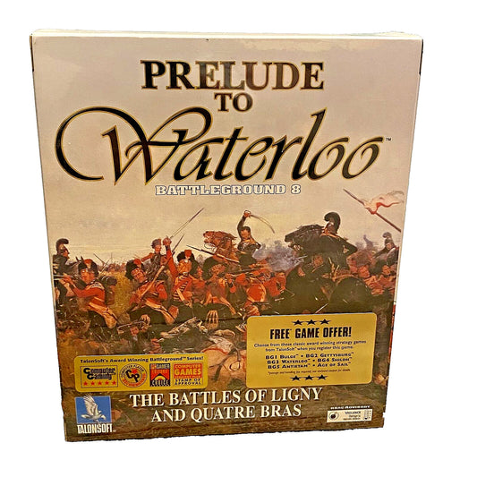Battleground 8 Prelude To Waterloo PC Big Box Game CD Rom Talonsoft 1997 Sealed