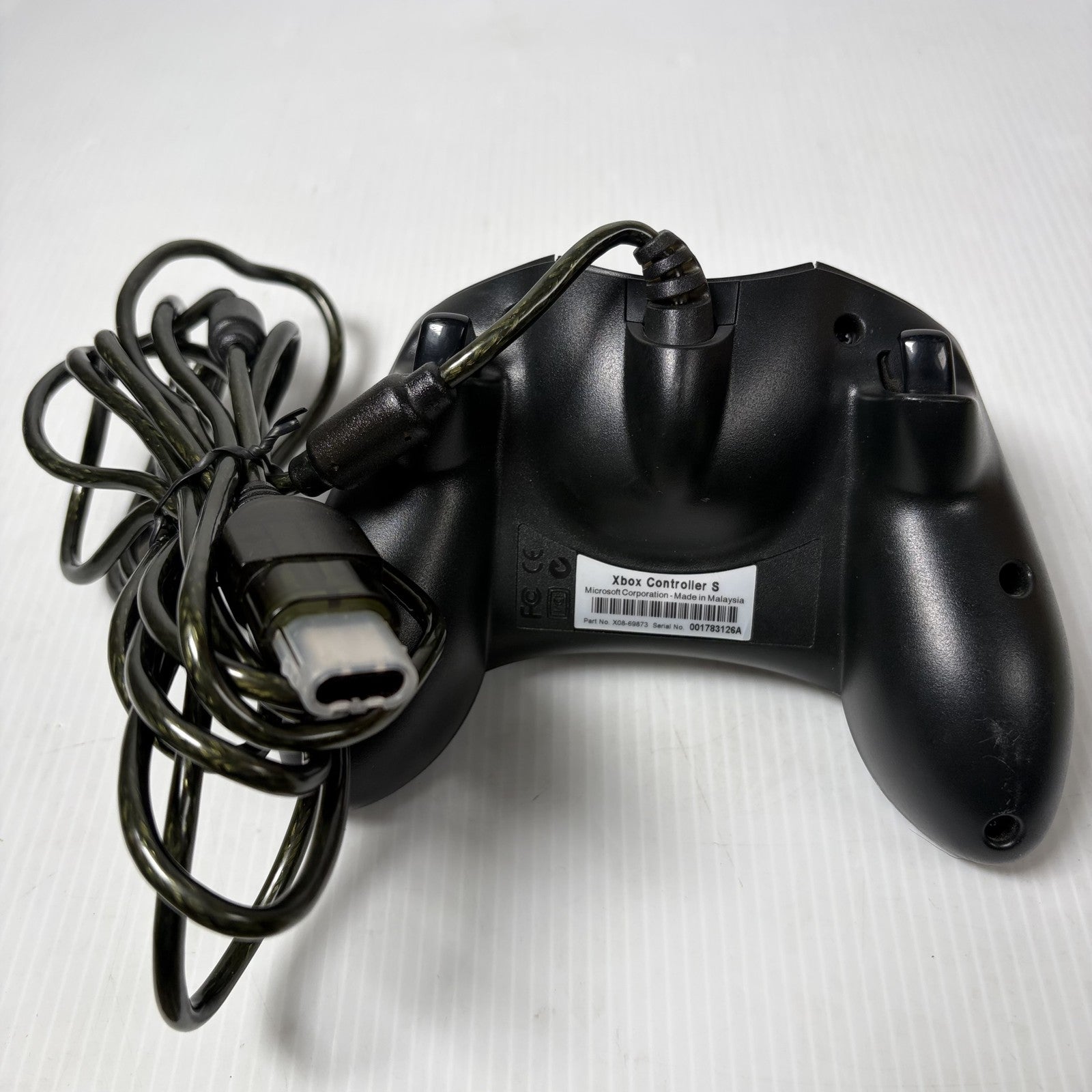 Original Microsoft Xbox Controller S Black Wired OEM Official Tested Working