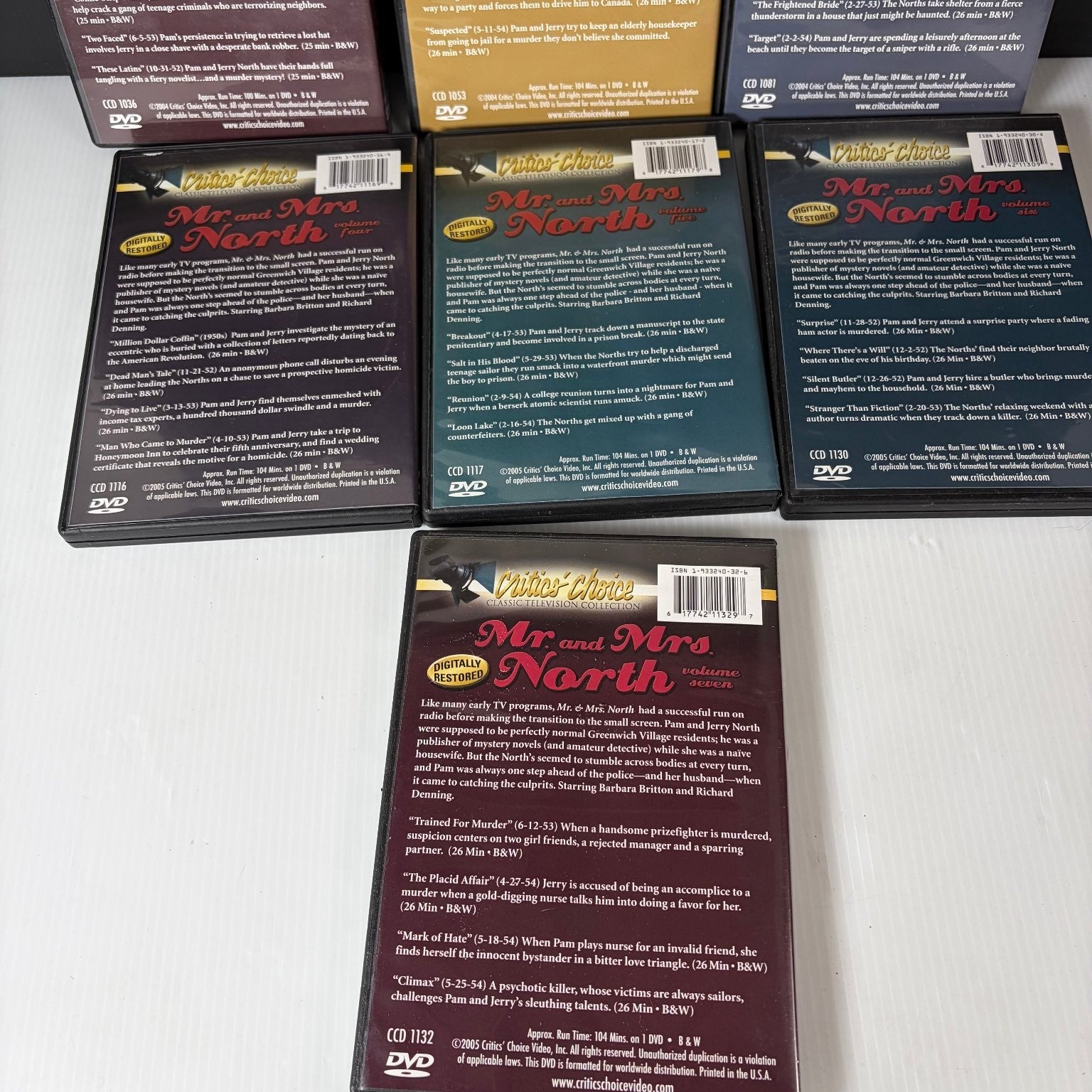 Mr. and Mrs. North DVD 2004 Digitally Restored Volumes 1-7 Barbara Britton