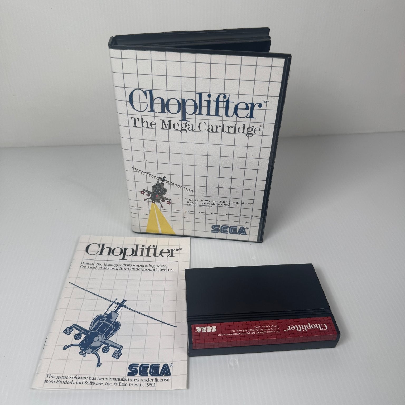 Choplifter Sega Master System Video Game Action Rescue Hostages Complete CIB