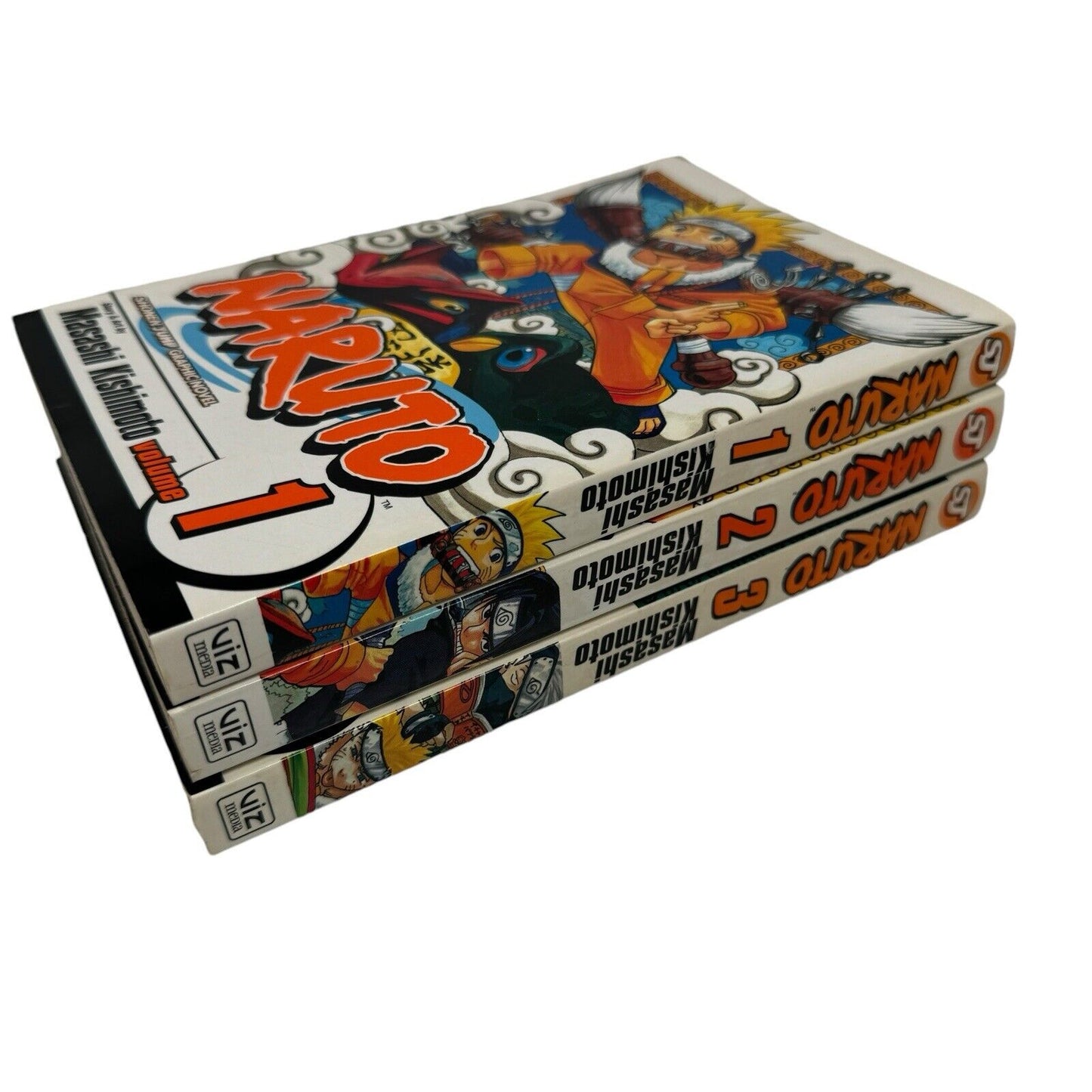 Naruto Manga Lot Vol. 1-3 English Masashi Kishimoto Shonen Jump Ninja Comic