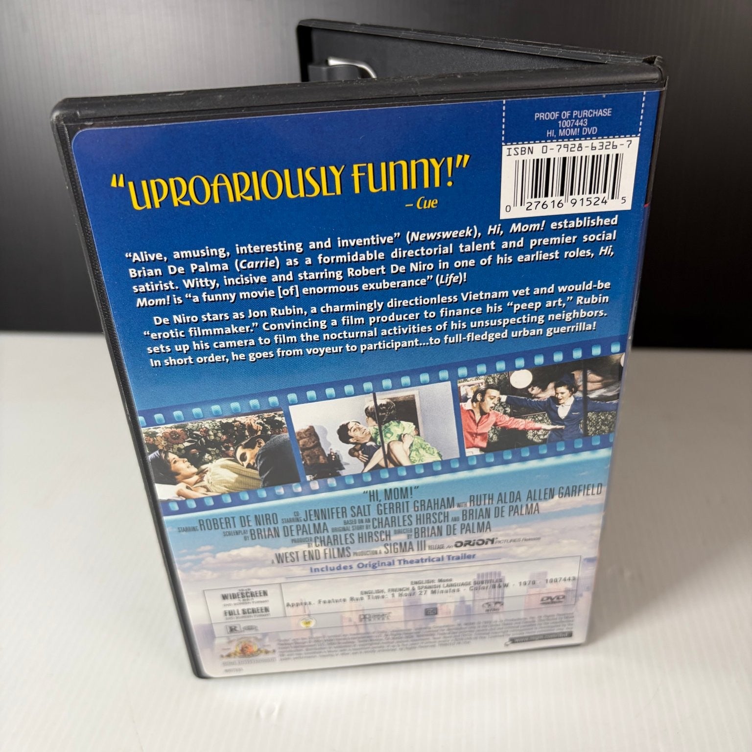 Hi Mom! DVD 1970 Brian De Palma Robert De Niro Comedy