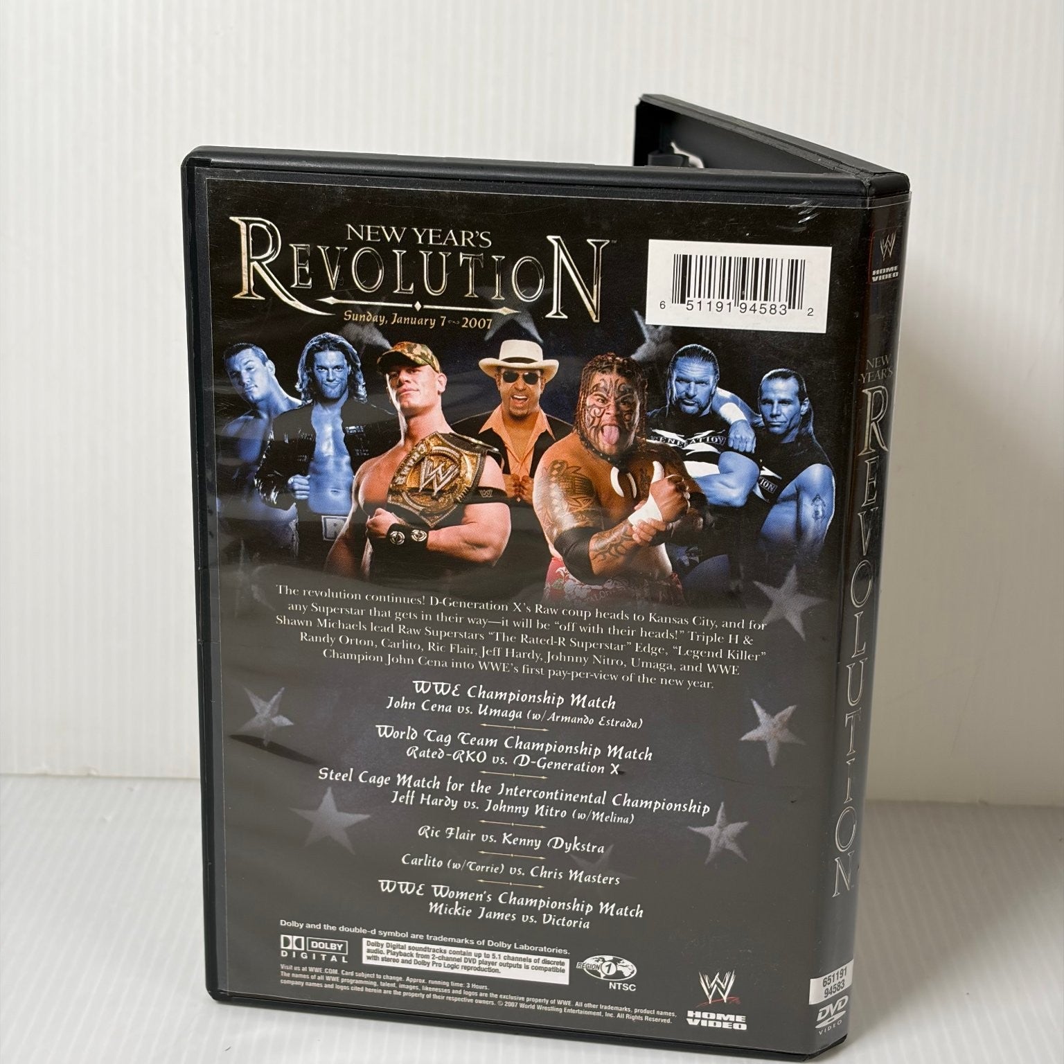 WWE New Year's Revolution DVD 2007 D-Generation X John Cena Triple H Shawn