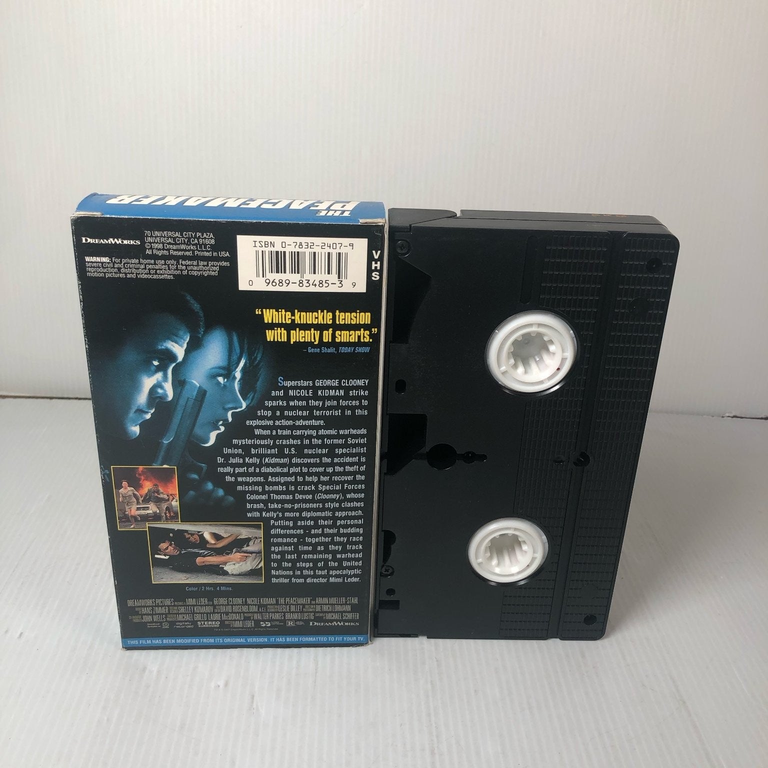 The Peacemaker VHS 1997 Action Thriller George Clooney Nicole Kidman DreamWorks