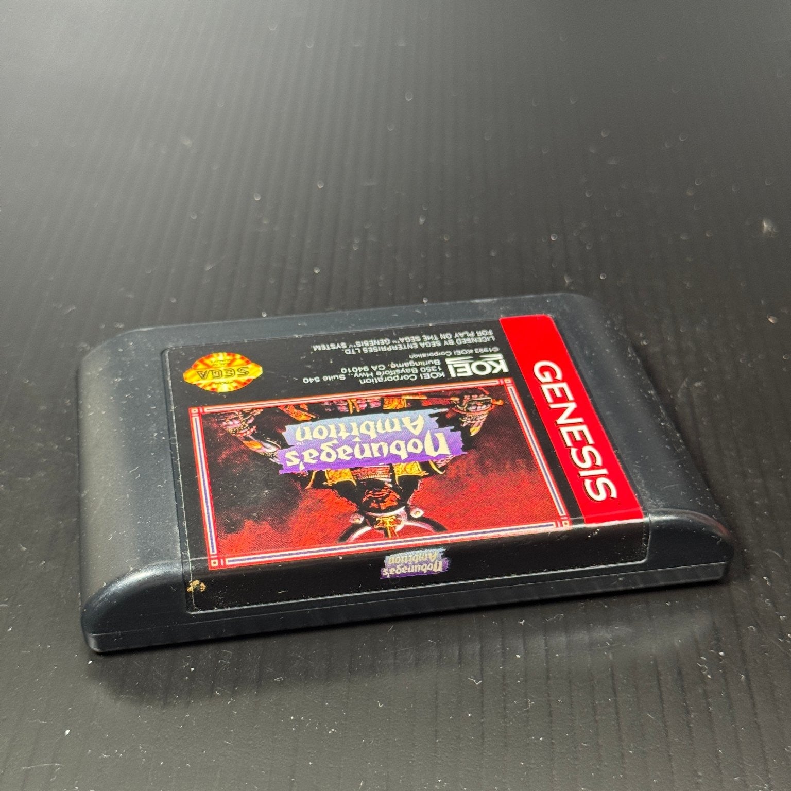 Nobunaga's Ambition Sega Genesis Video Game Strategy Case & Game