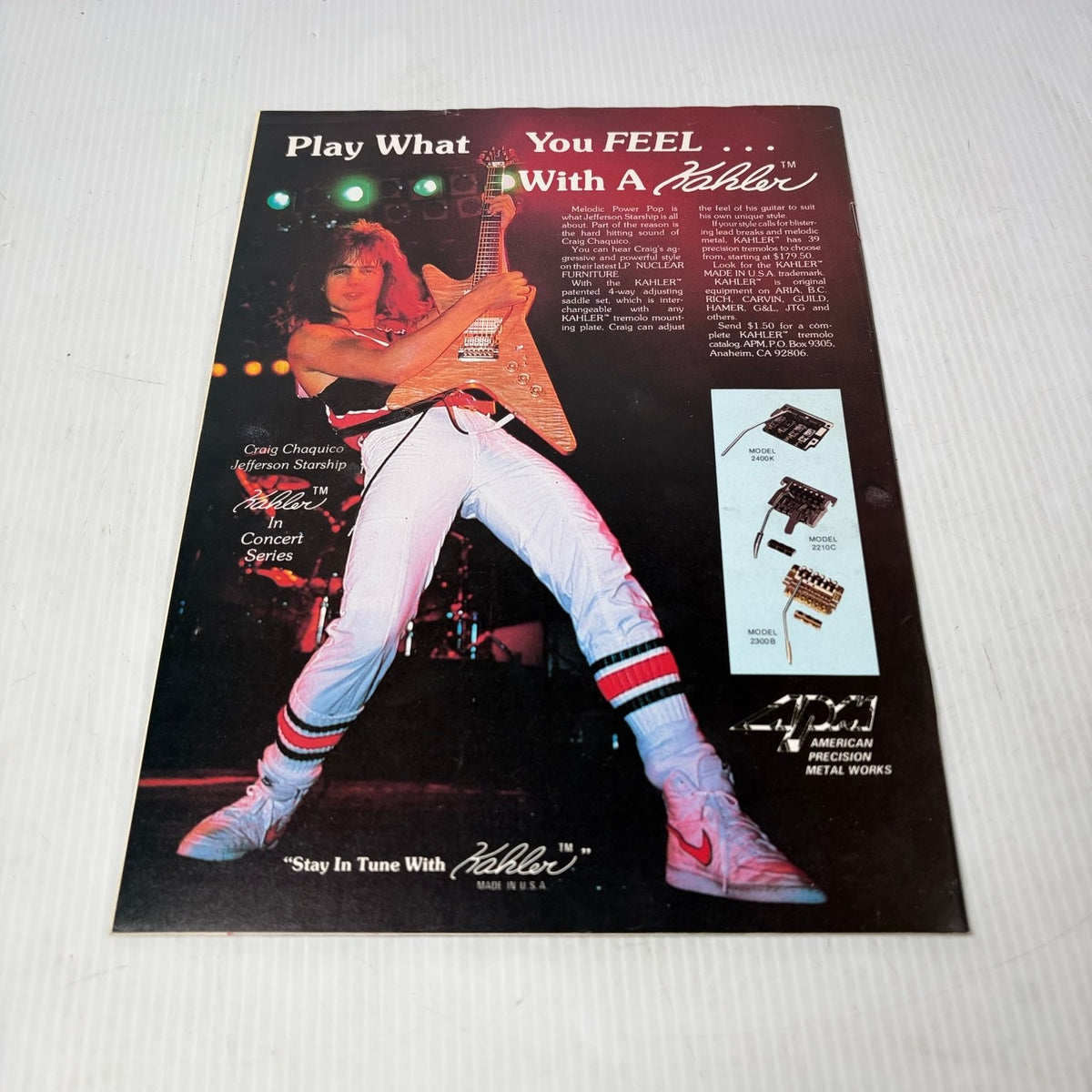 Creem Magazine January 1985 Bruce Springsteen Billy Squier Poster Music